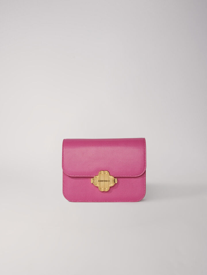 Clover bag in lizard-effect leather