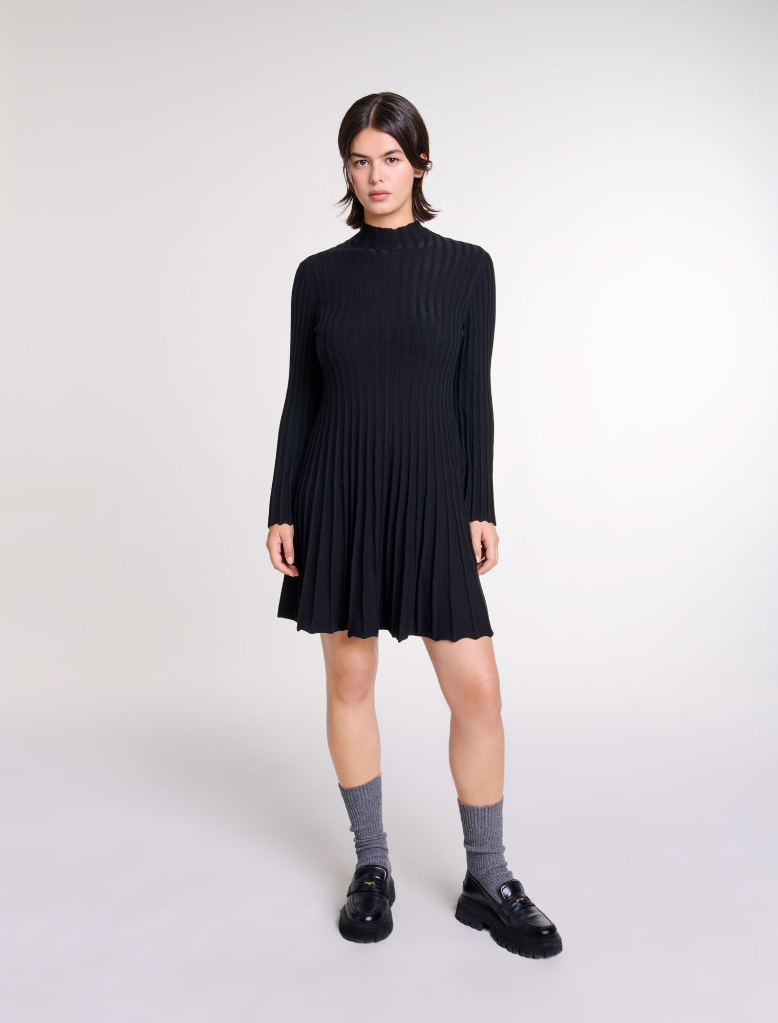 Robe courte en maille