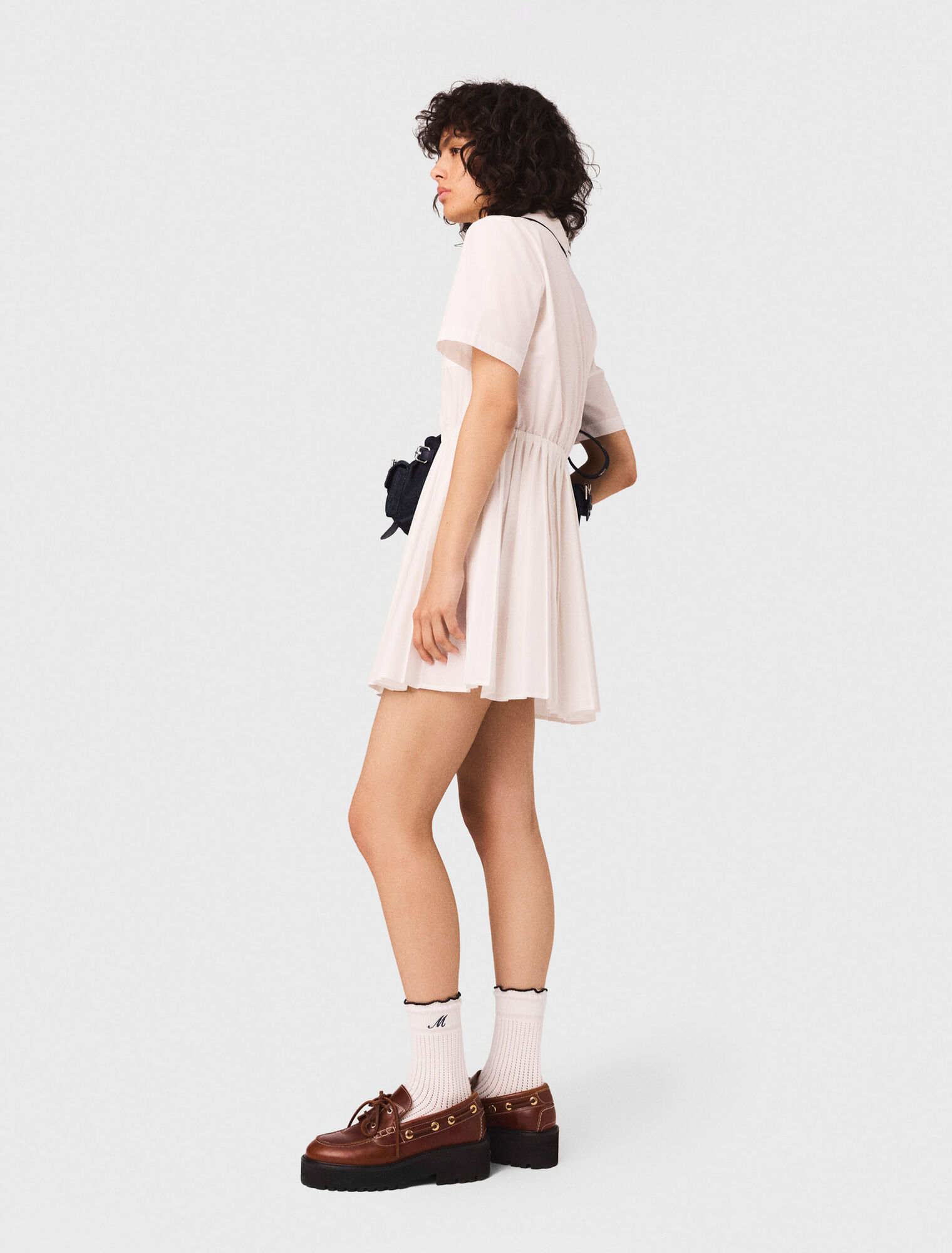 Robe chemise manches courtes