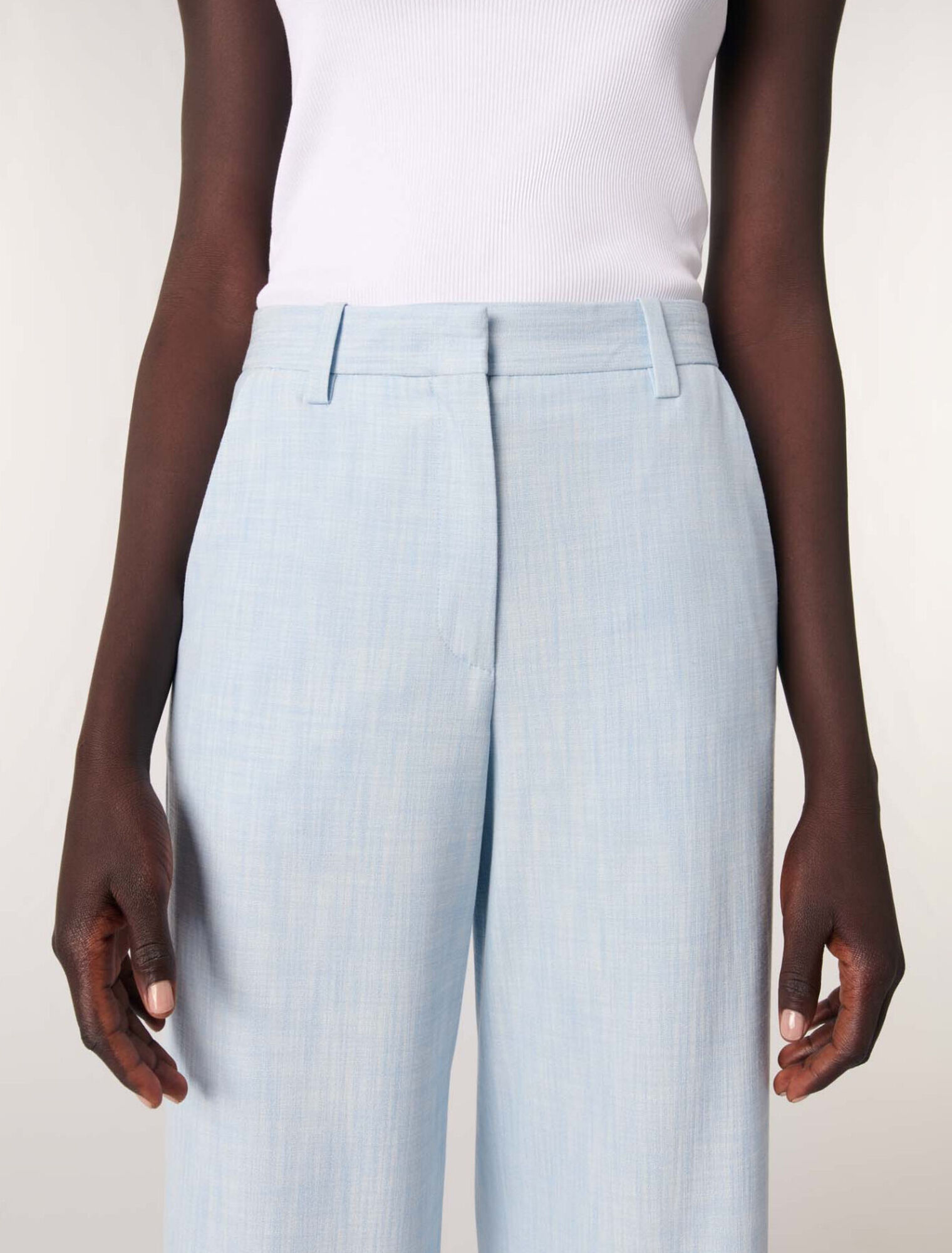 Wide-leg suit trousers