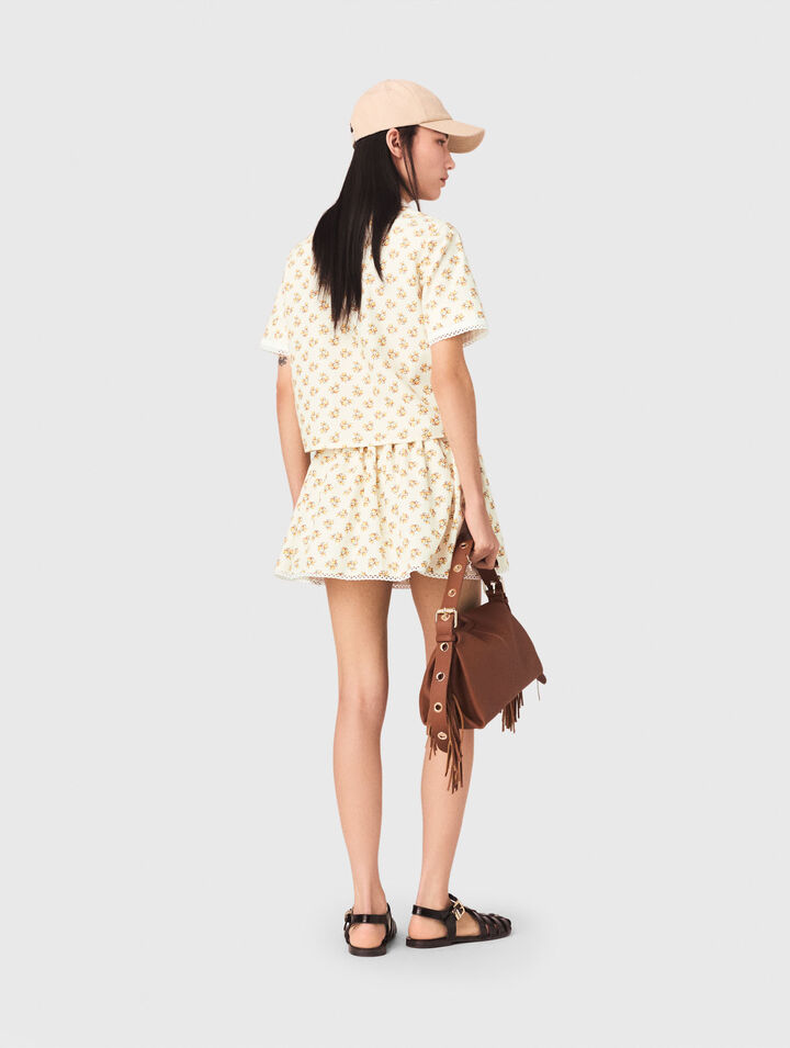 Chemise imprim&eacute;e et galon croquet