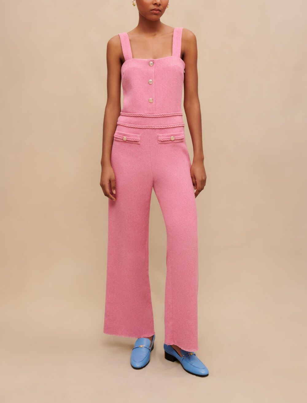 Maje tweed jumpsuit shop