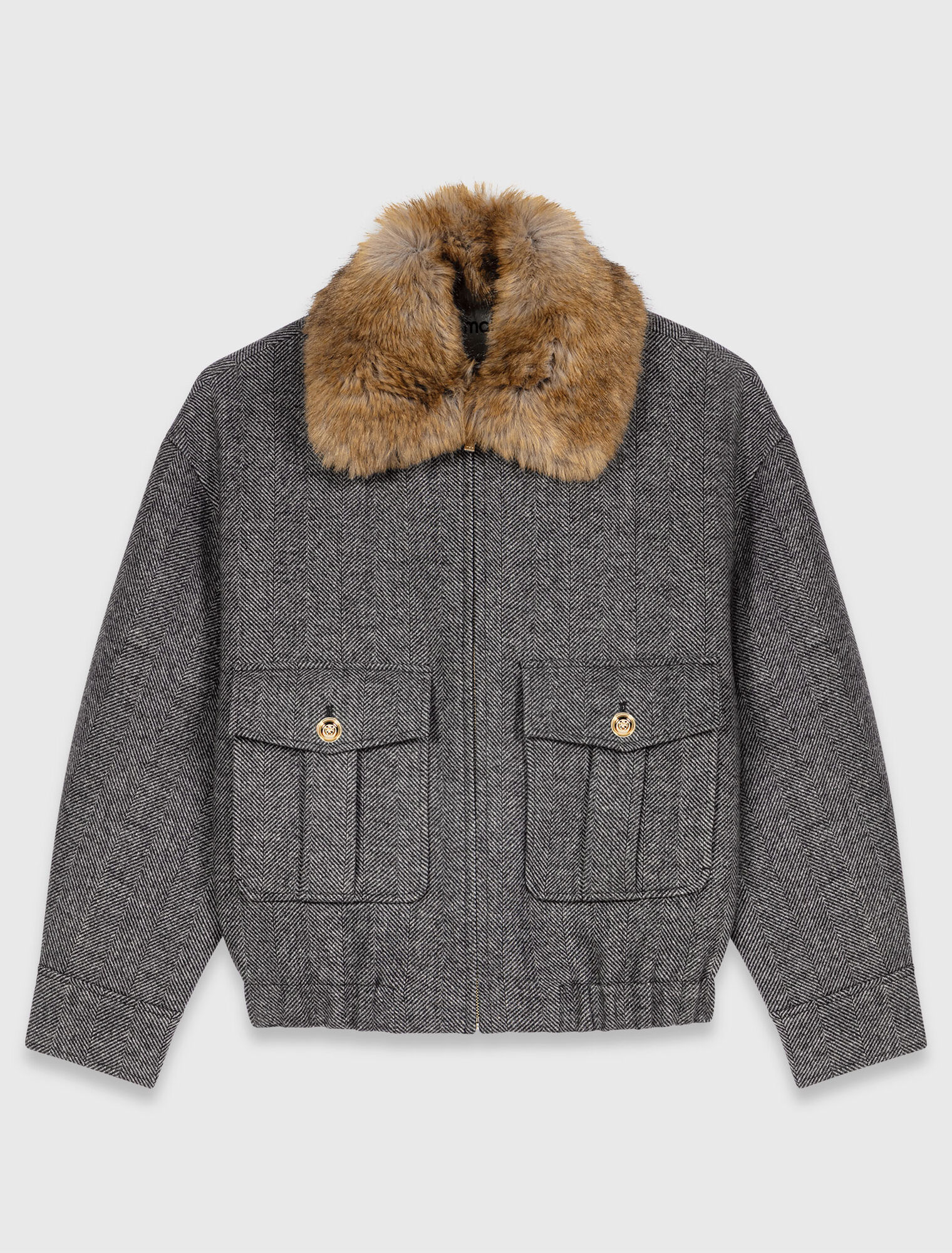 Oversized herringbone jacket