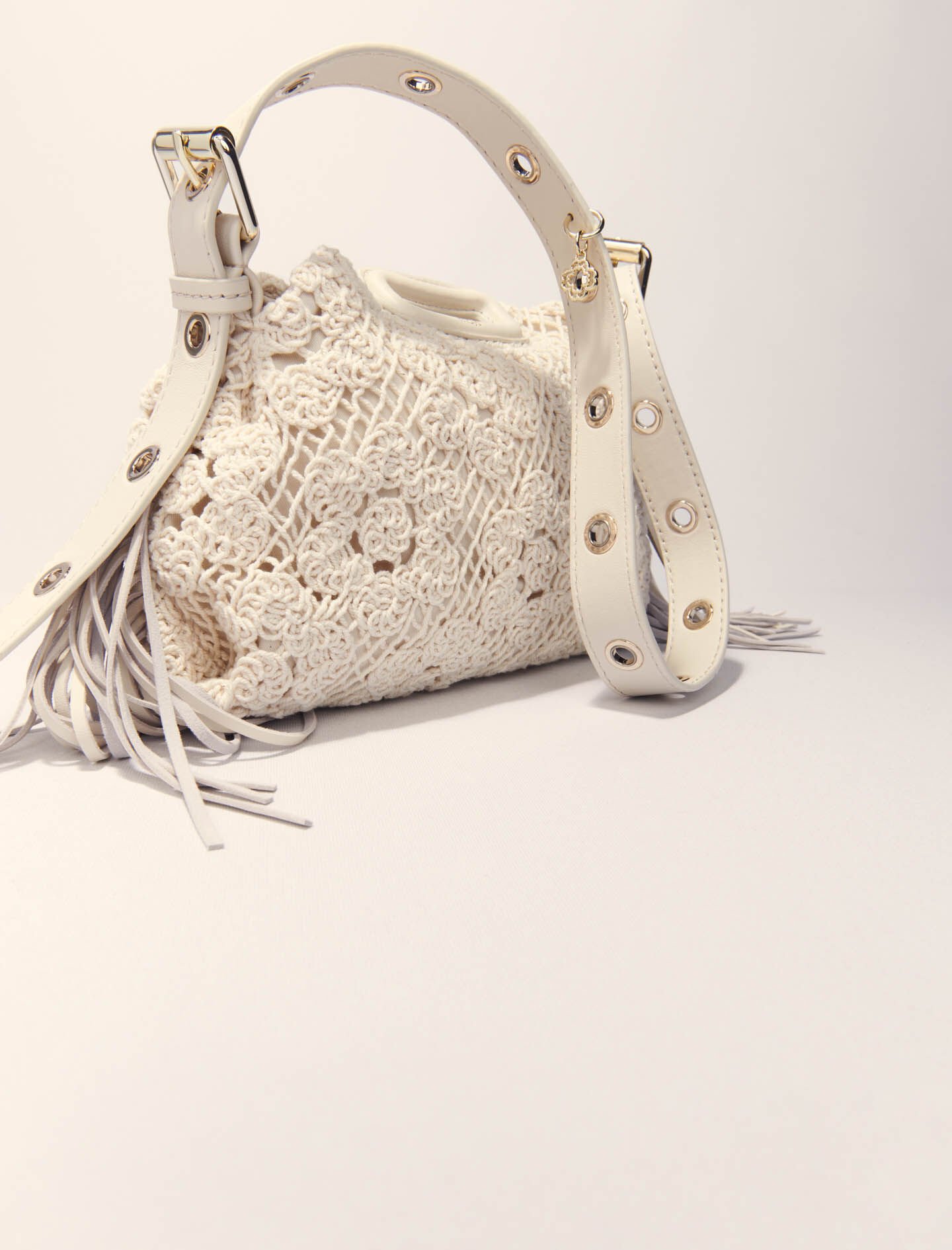 Crochet-knit mini Miss M bag - Miss M Mini | Maje