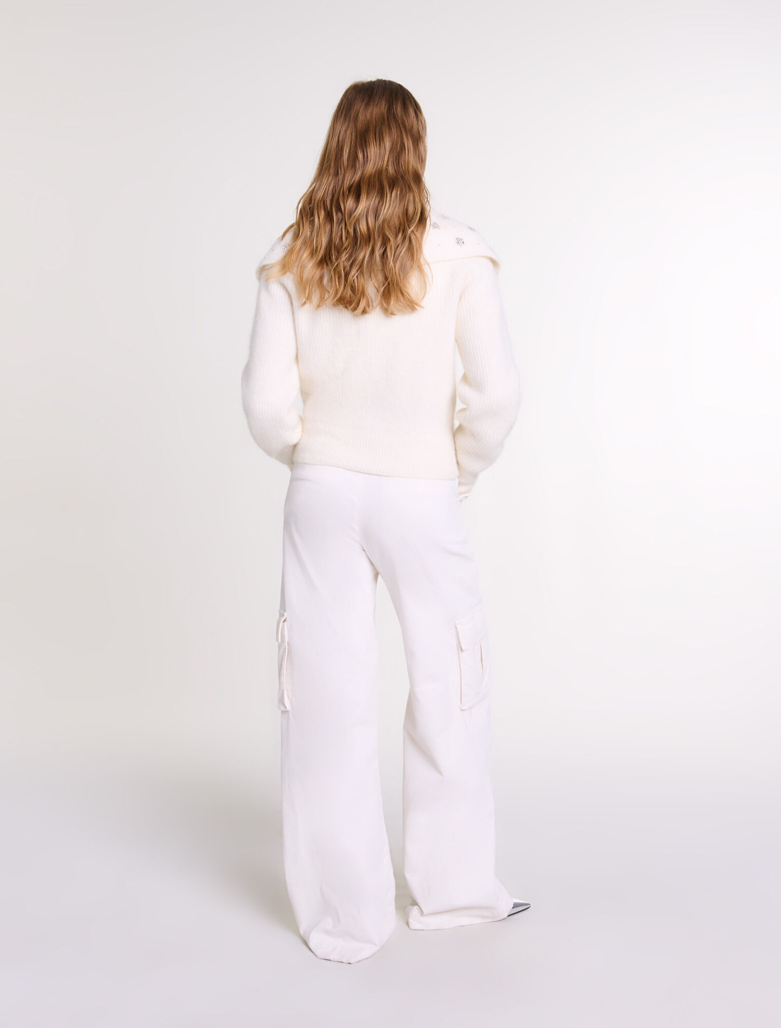 Cardigan col bijoux