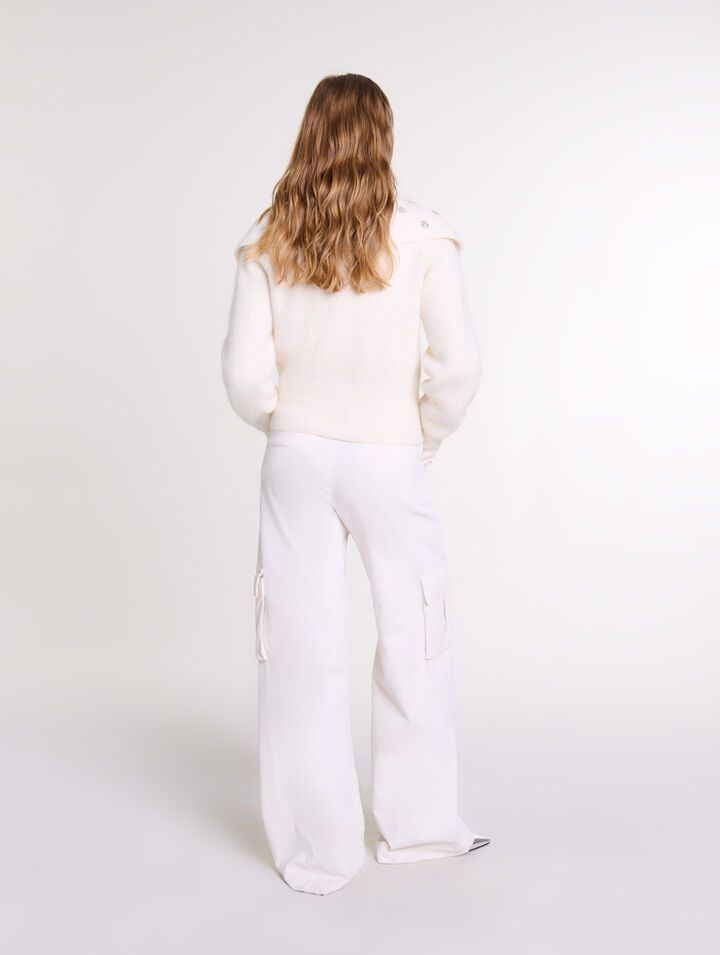 Cardigan col bijoux