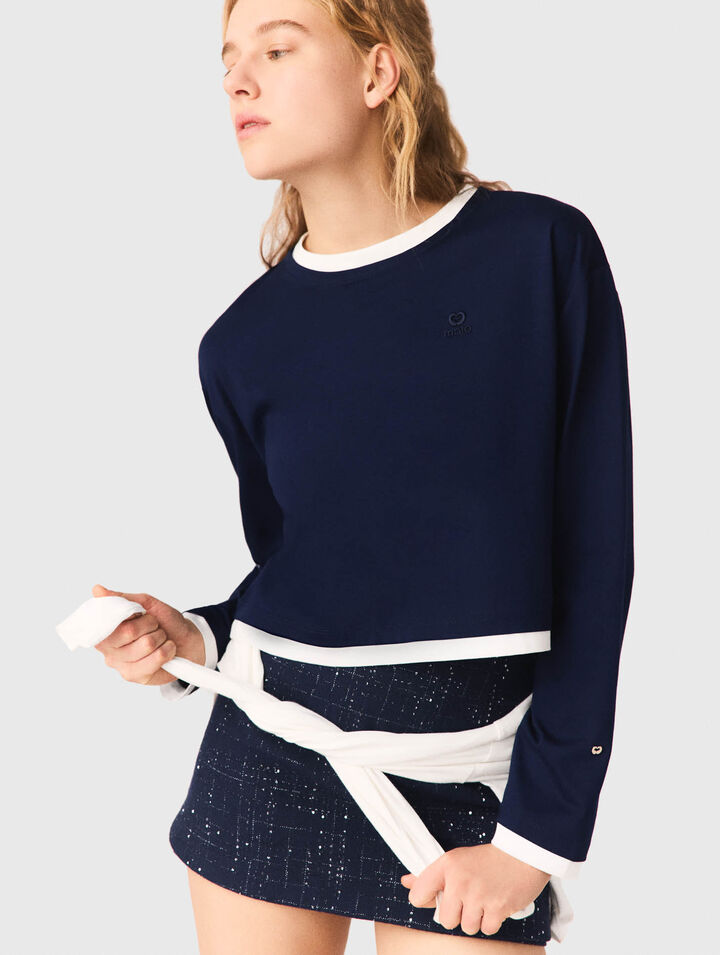 Tee shirt effet superpos&eacute;