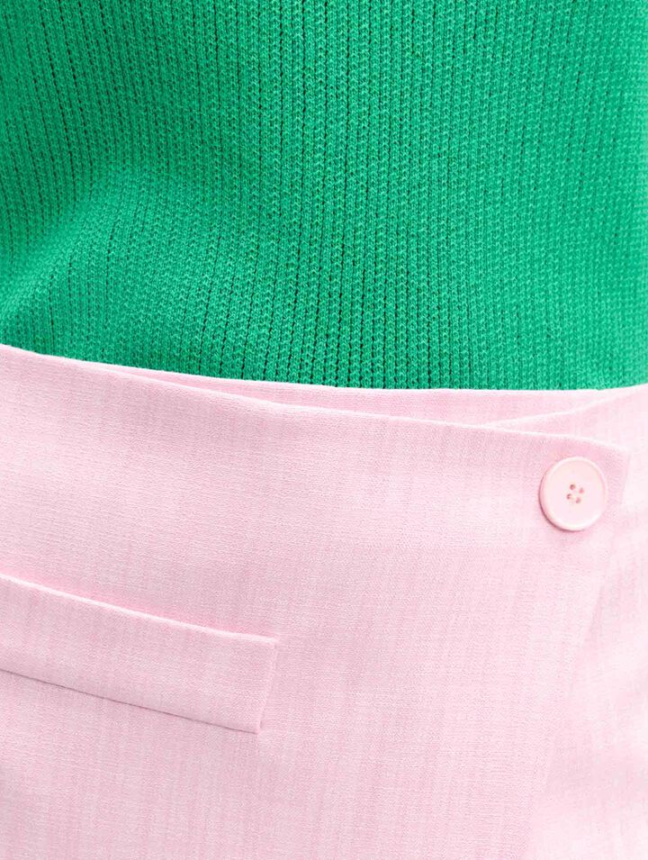 Polo en maille pointelle et crochet