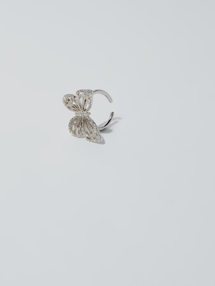 Butterfly ring with rhinestones