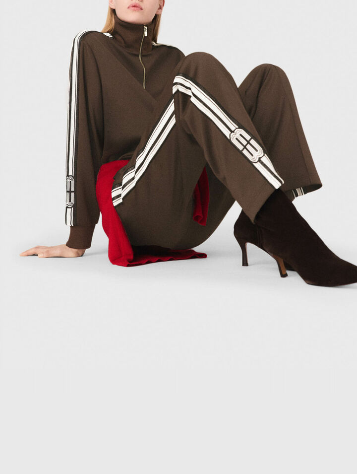Sweatshirt avec bandes droites