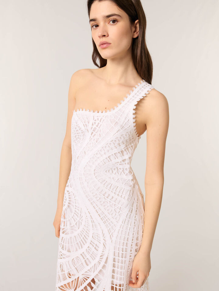 Robe longue asymétrique en crochet