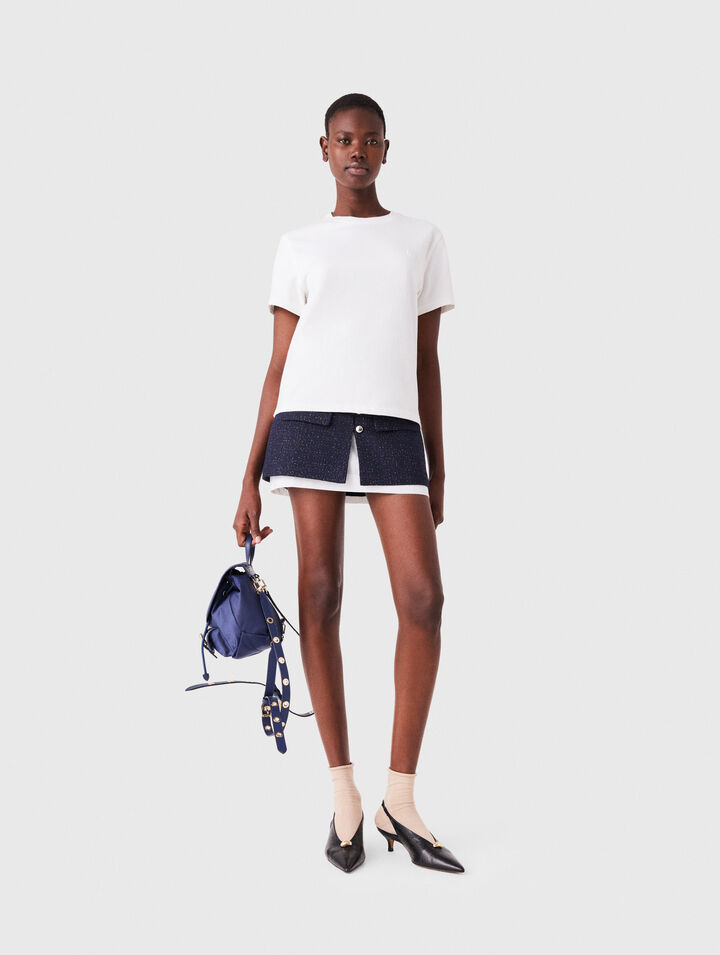 Tee shirt avec petit logo brod&eacute;