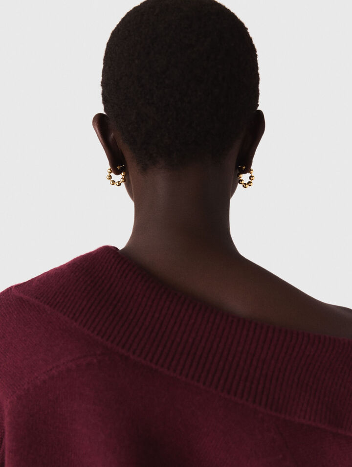 Sphere hoop earrings