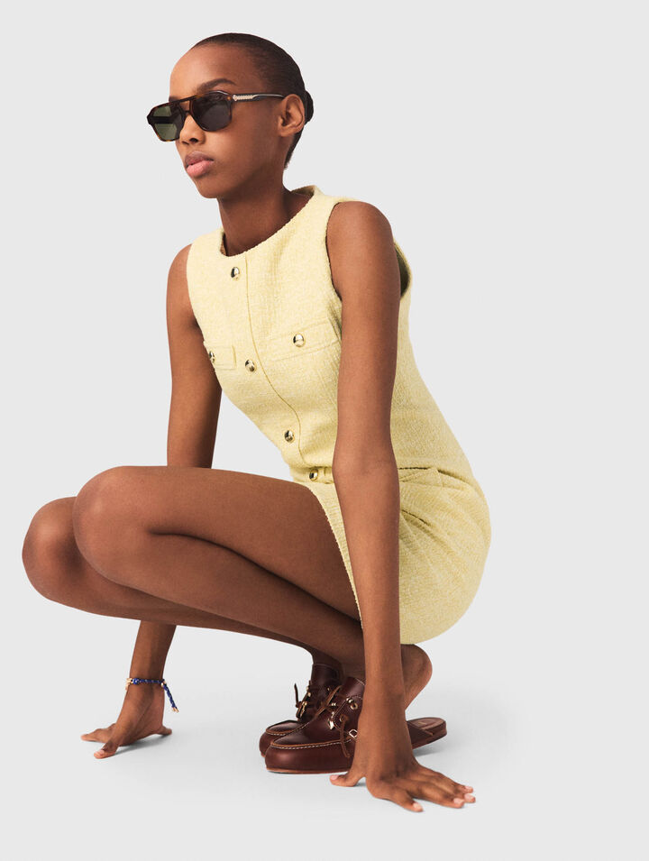 Robe courte en tweed