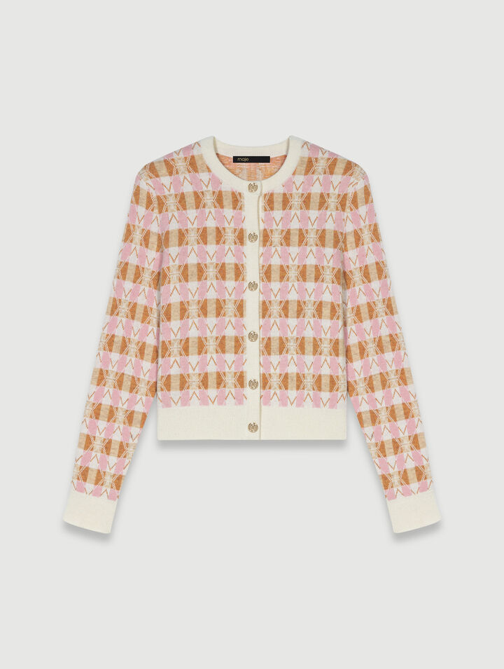 Cardigan à carreaux