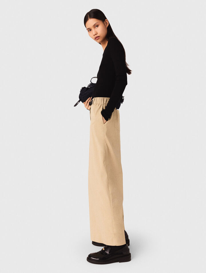 Pantalon large en coton