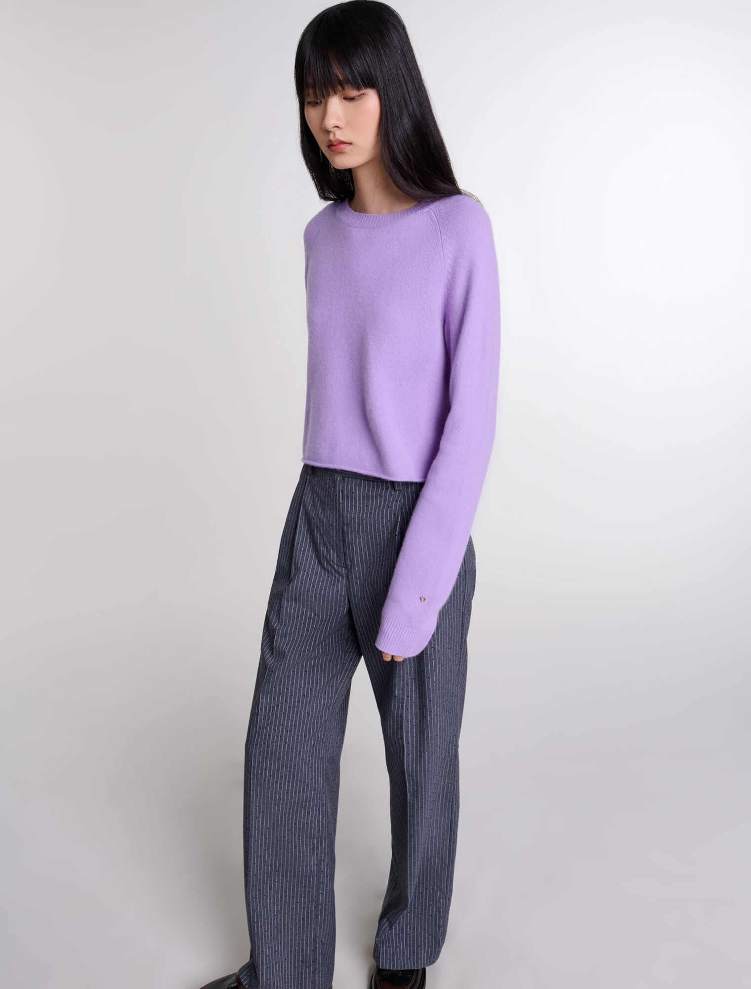 Pantalon de tailleur strassé