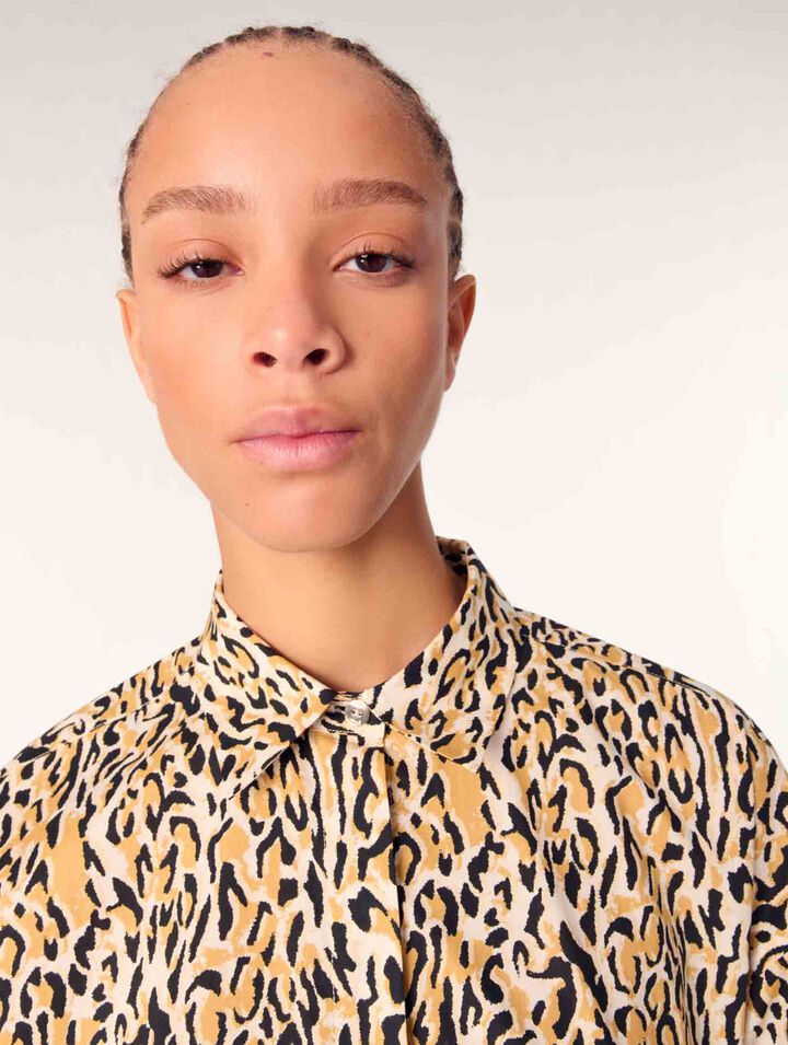 Chemise à imprimé leopard