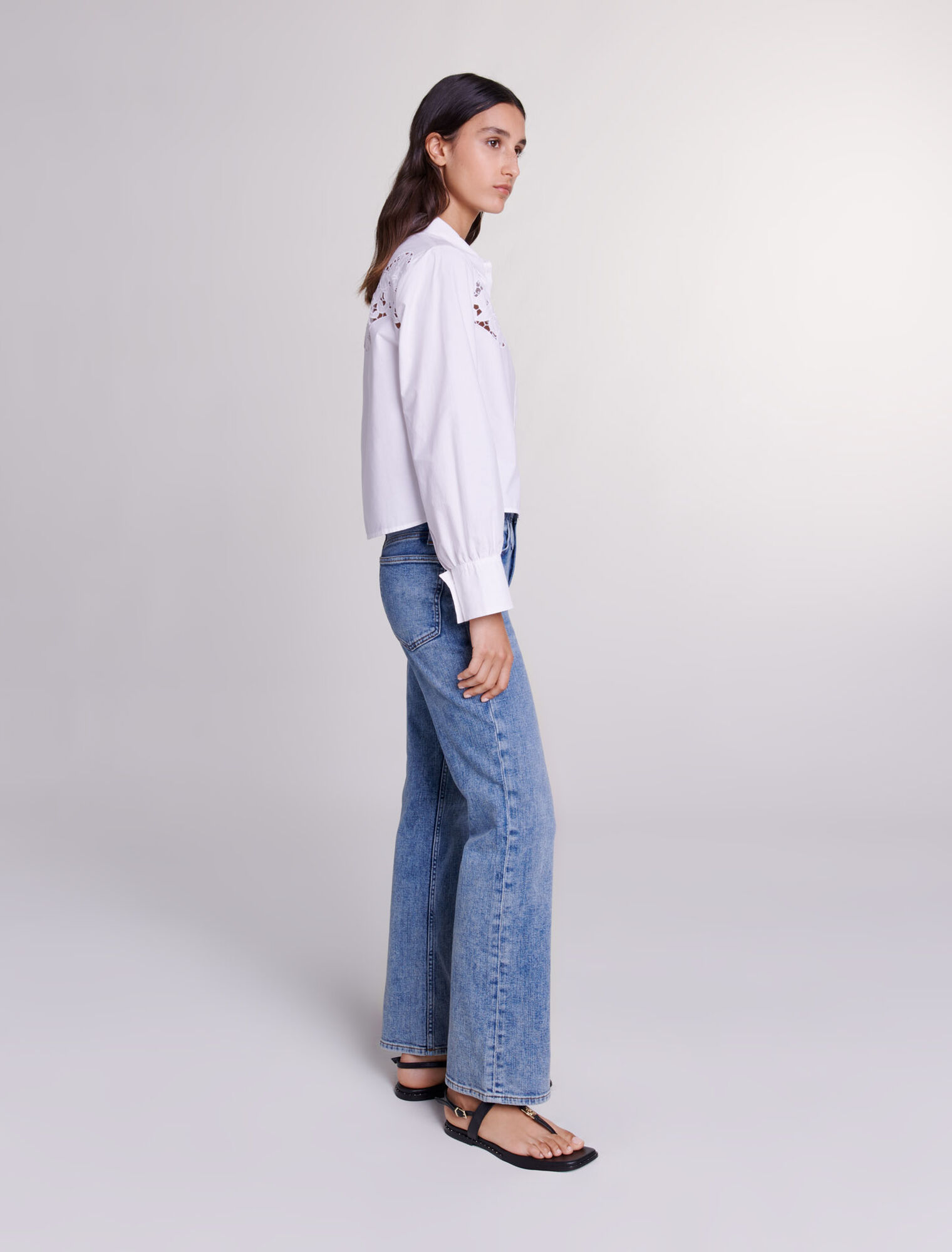 Chemise ajourée en coton