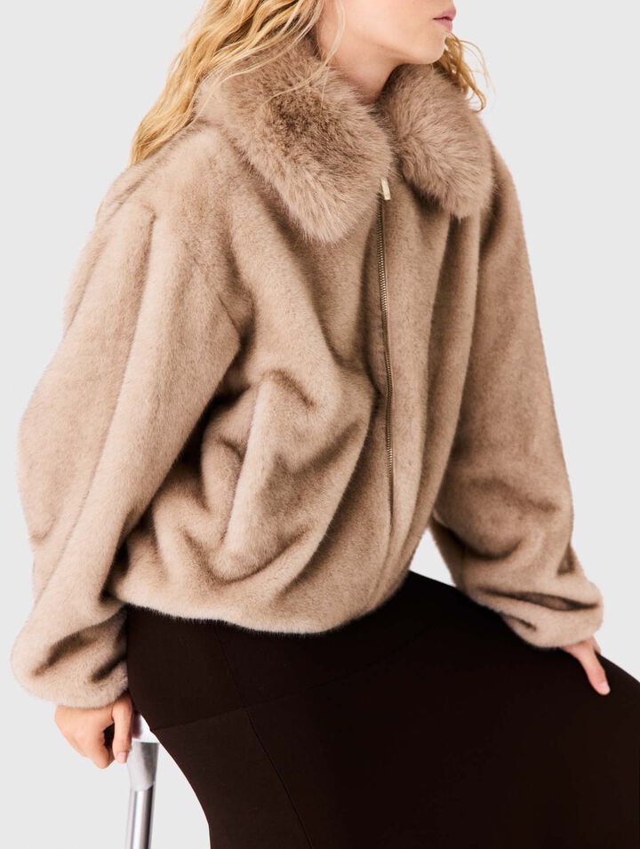 Faux fur jacket