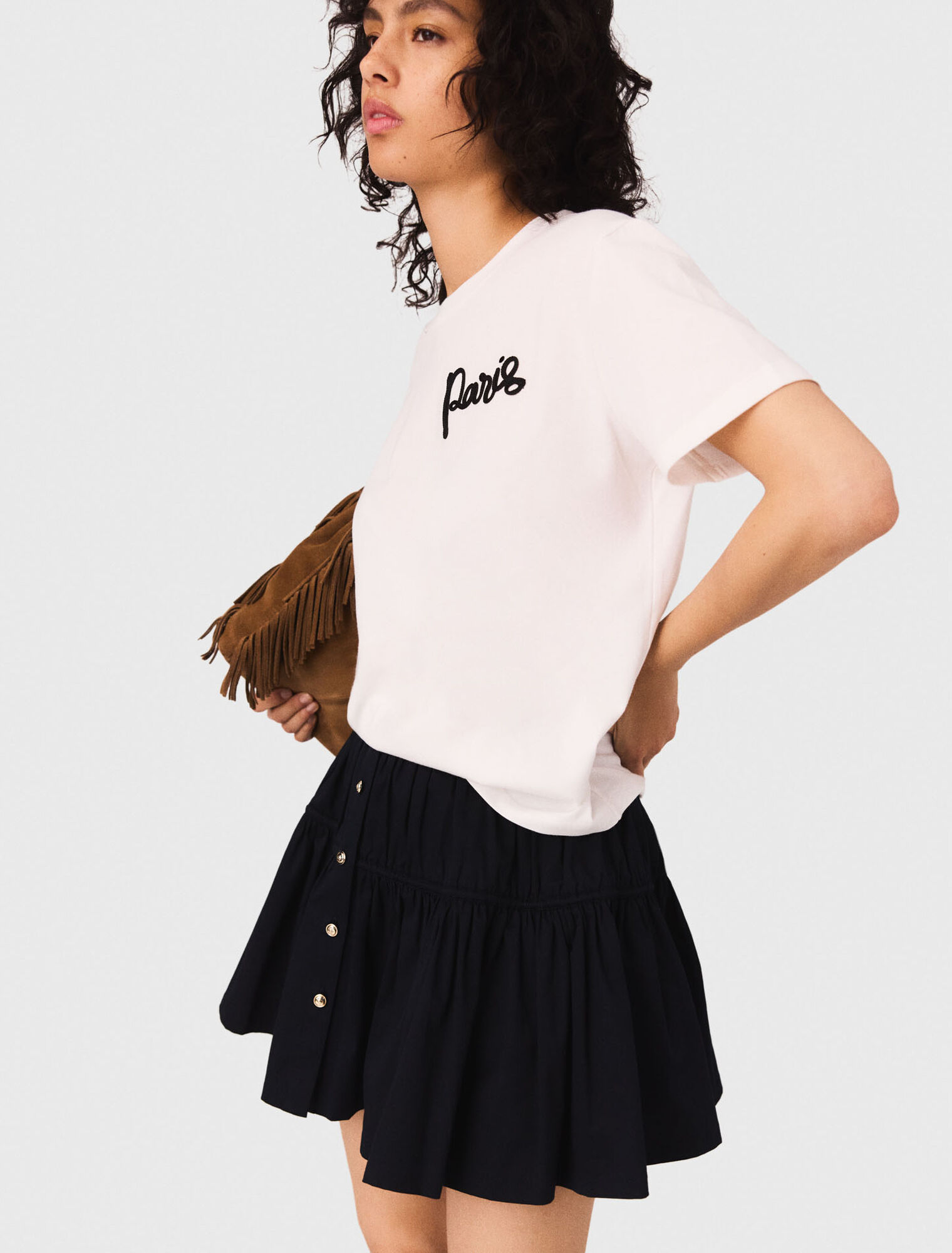 Tee shirt avec logo Paris brodé