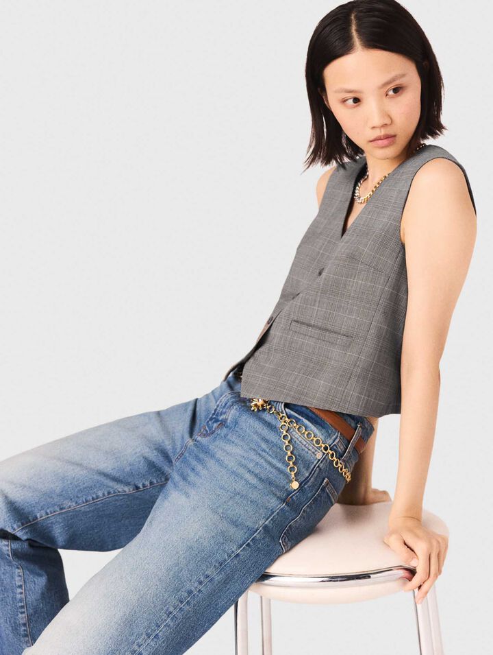 Checked tailored jacket