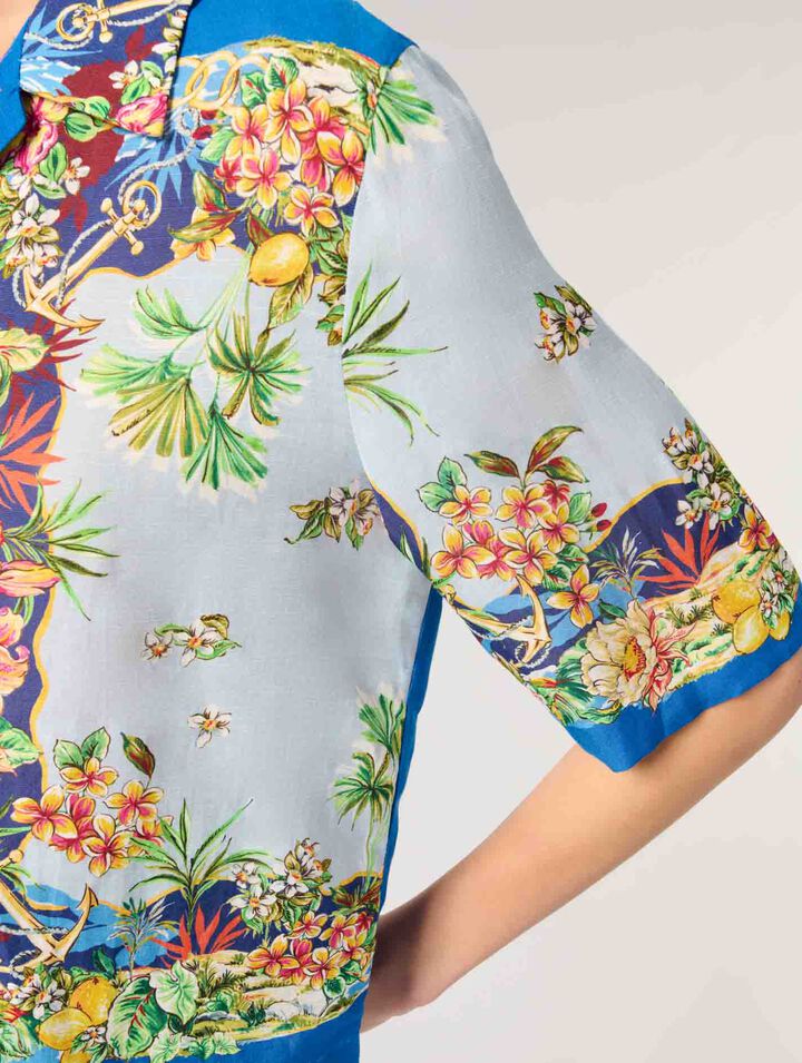Chemise courte imprimée