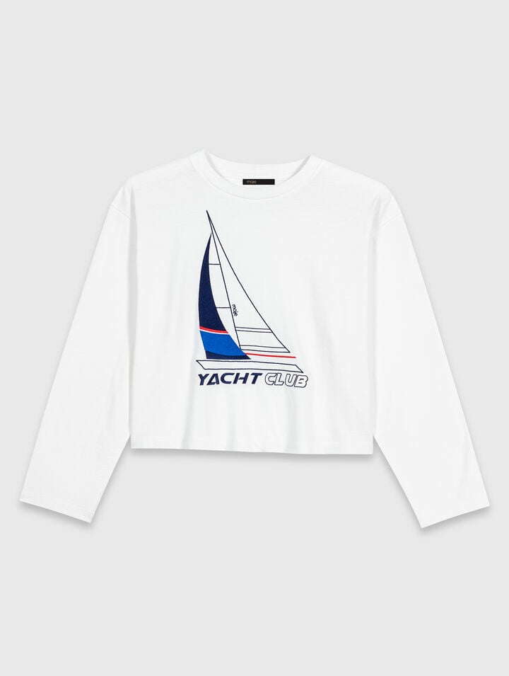 Tee-shirt avec imprim&eacute; bateau