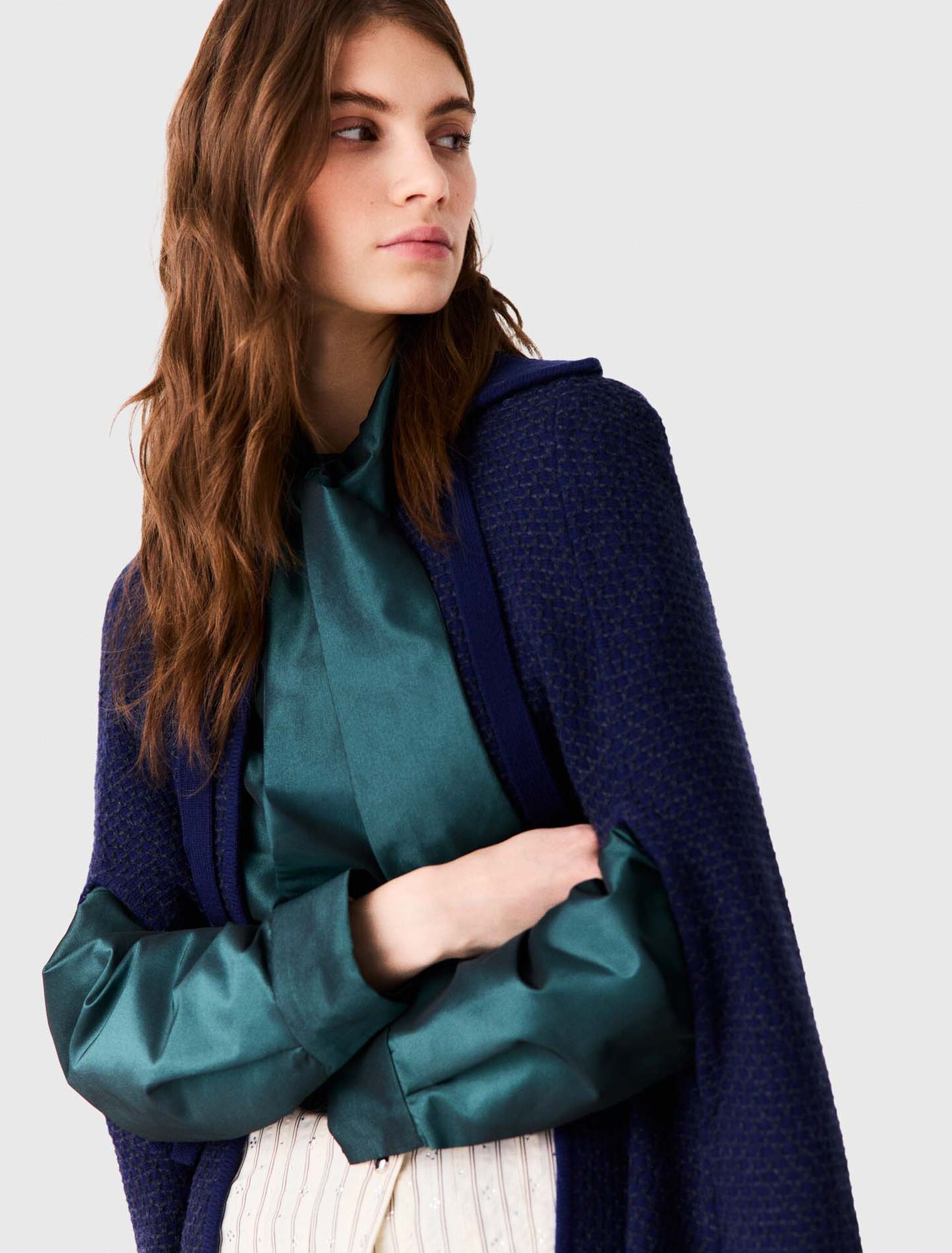 Longline cape cardigan