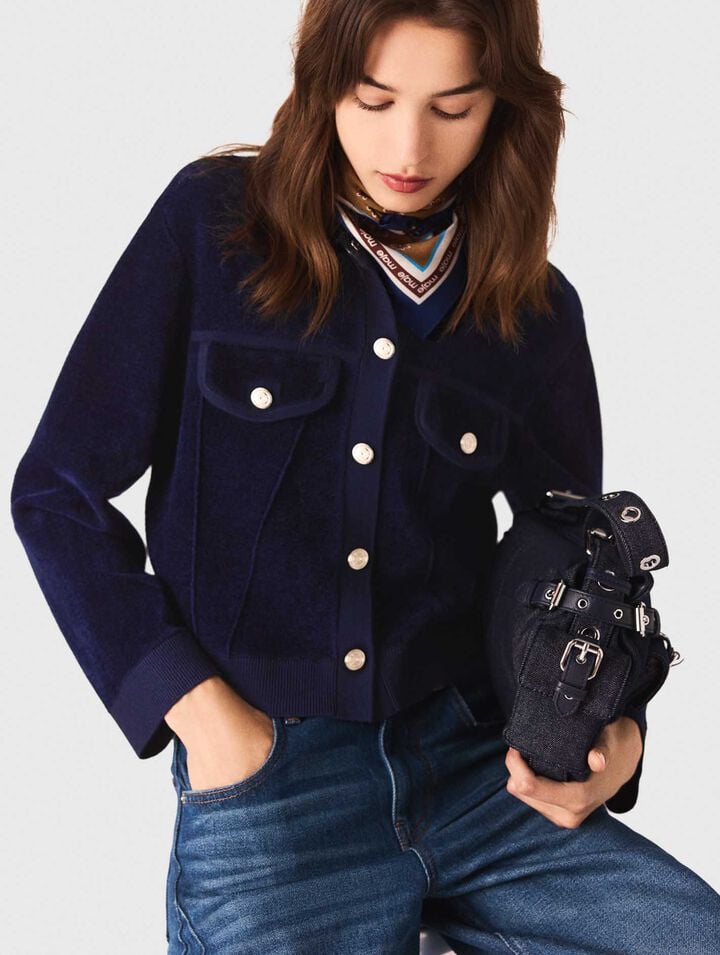 Veste courte en velours