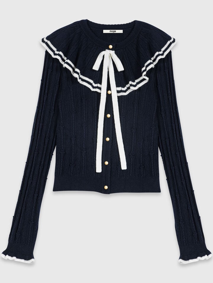 Layered cape cardigan