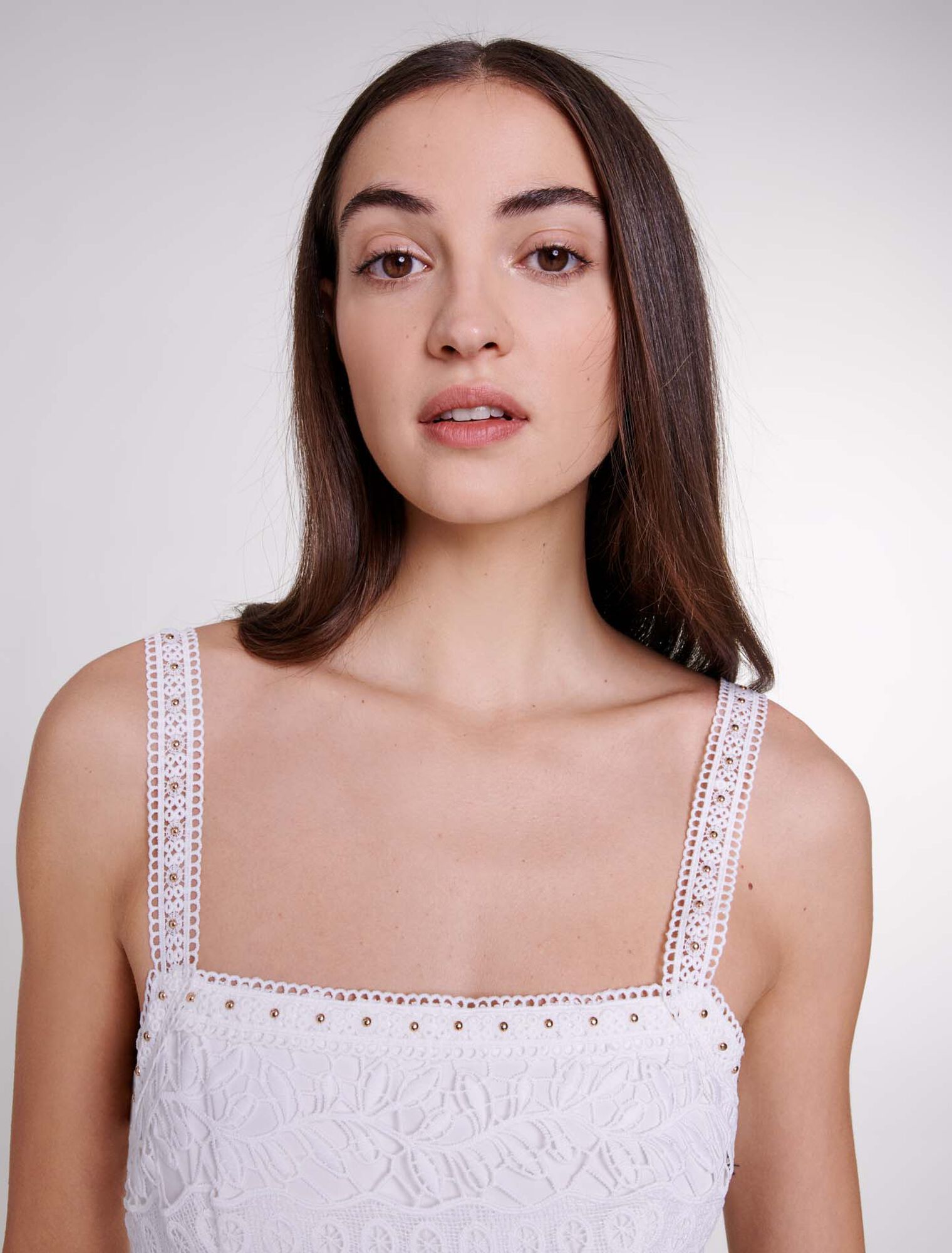 Robe longue en crochet