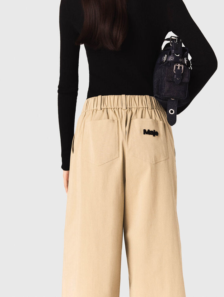 Pantalon large en coton