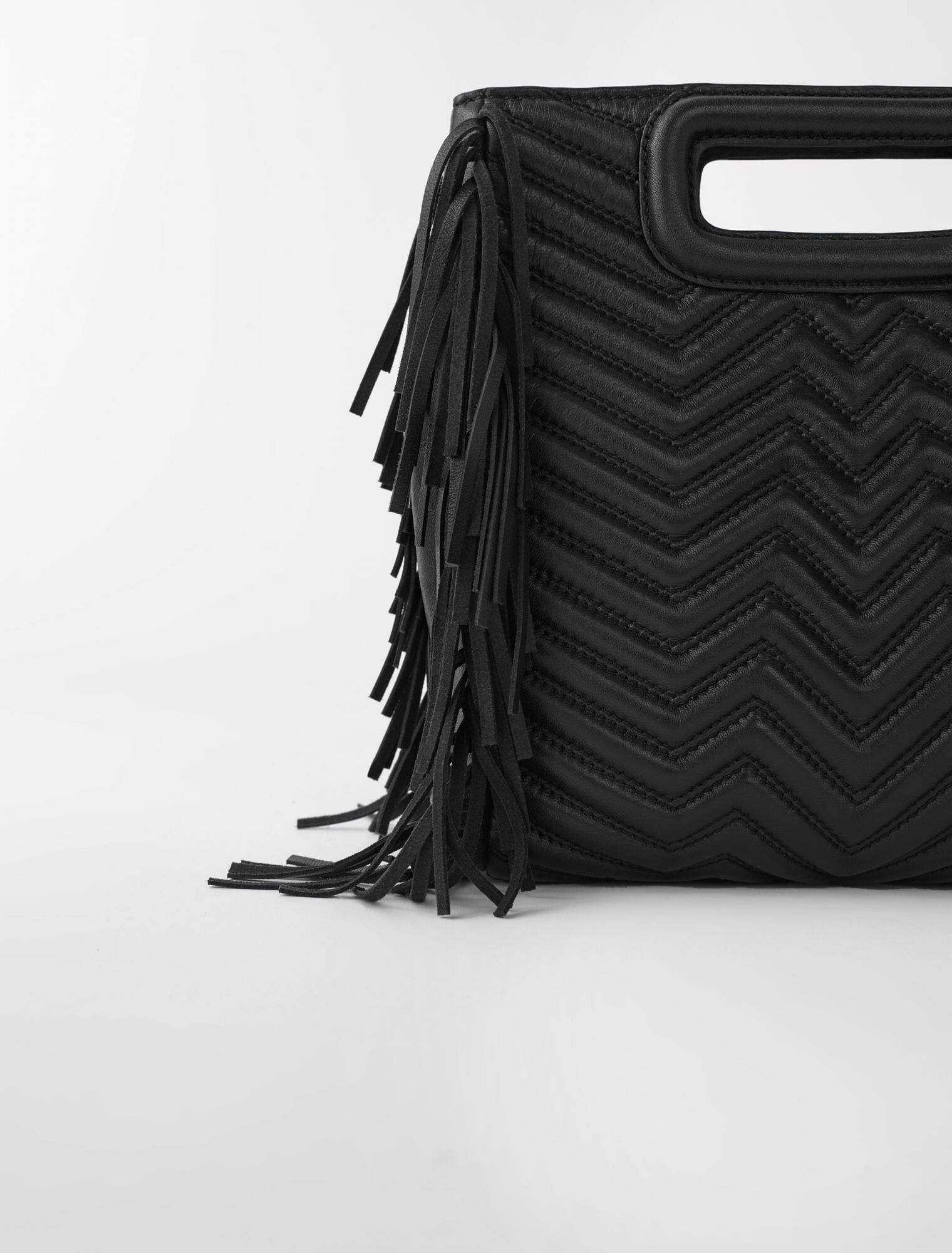 Sac M en cuir à franges