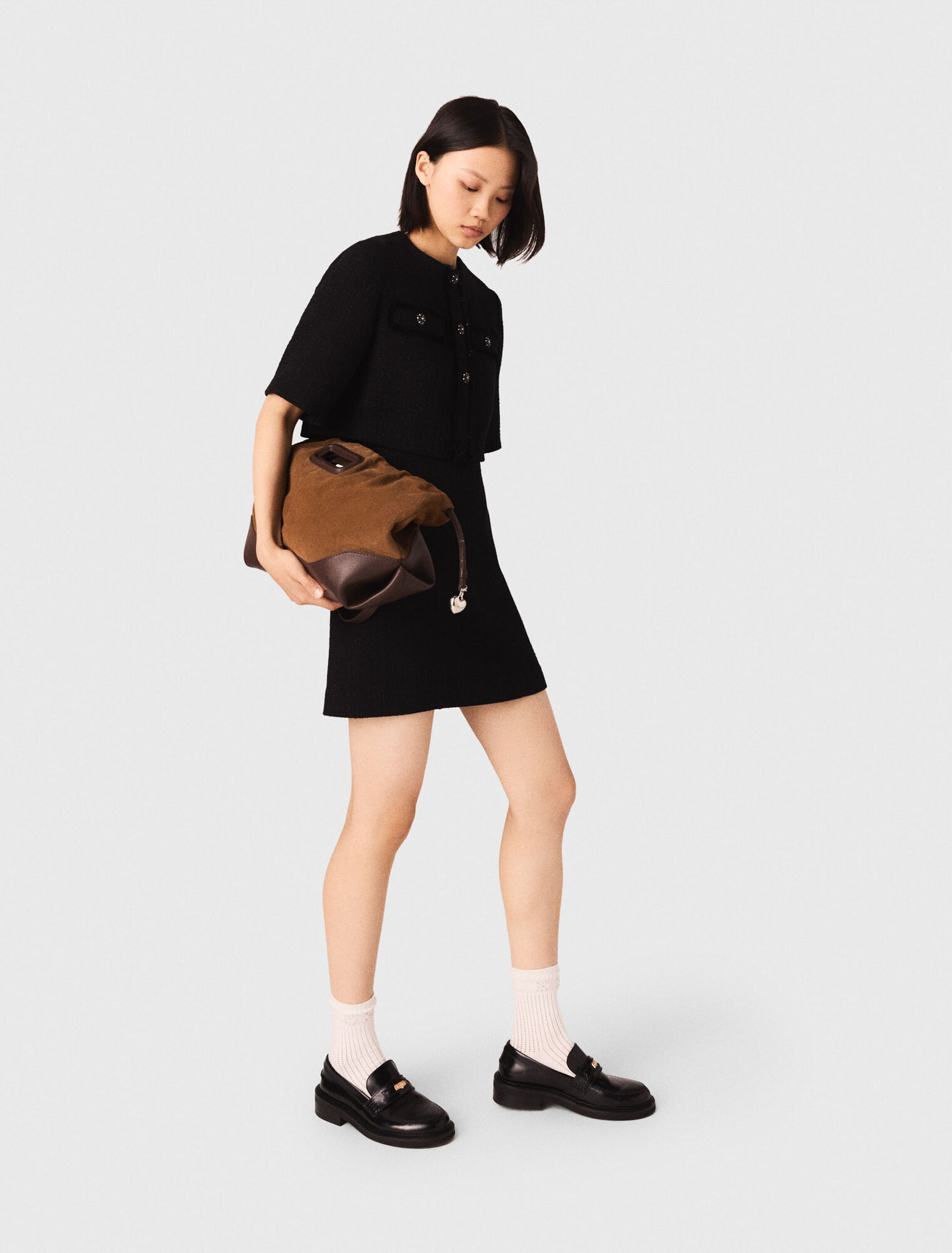 Robe 2 en 1 en tweed