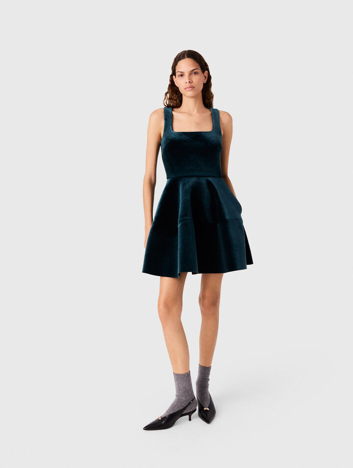 Robe patineuse en velours
