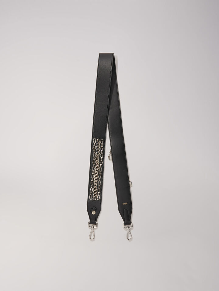 Leather shoulder strap