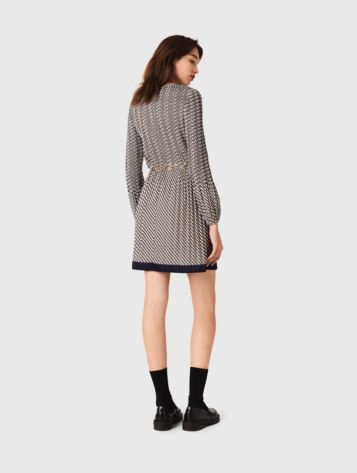 Robe plissée imprimée