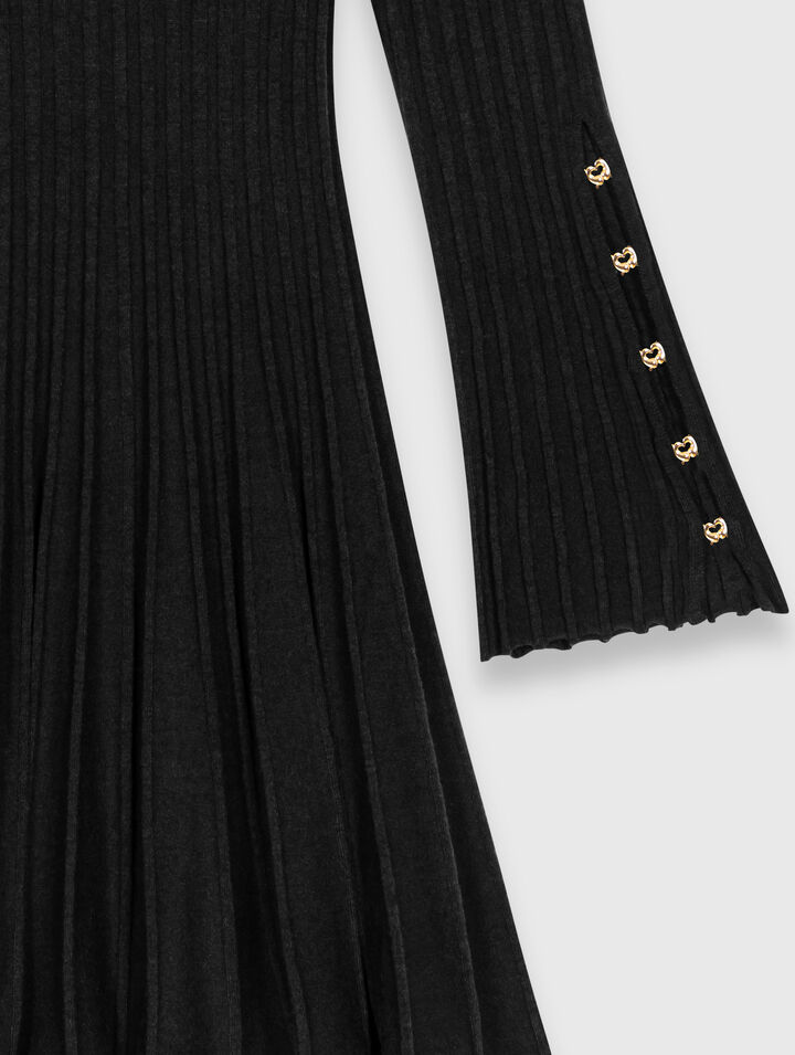 High-neck short skater dress