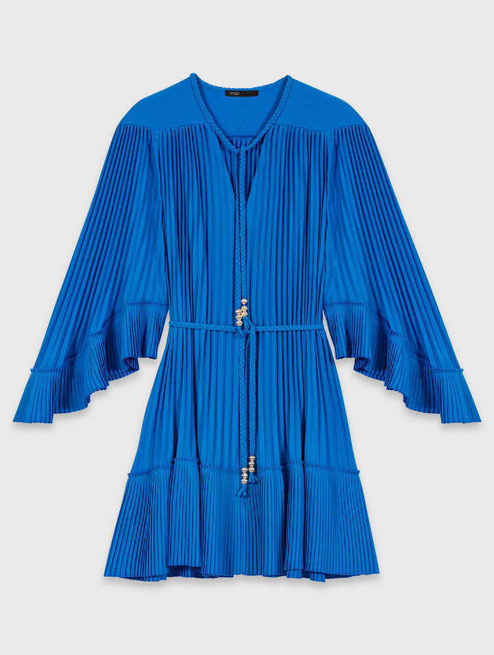 Robe courte pliss&eacute;e