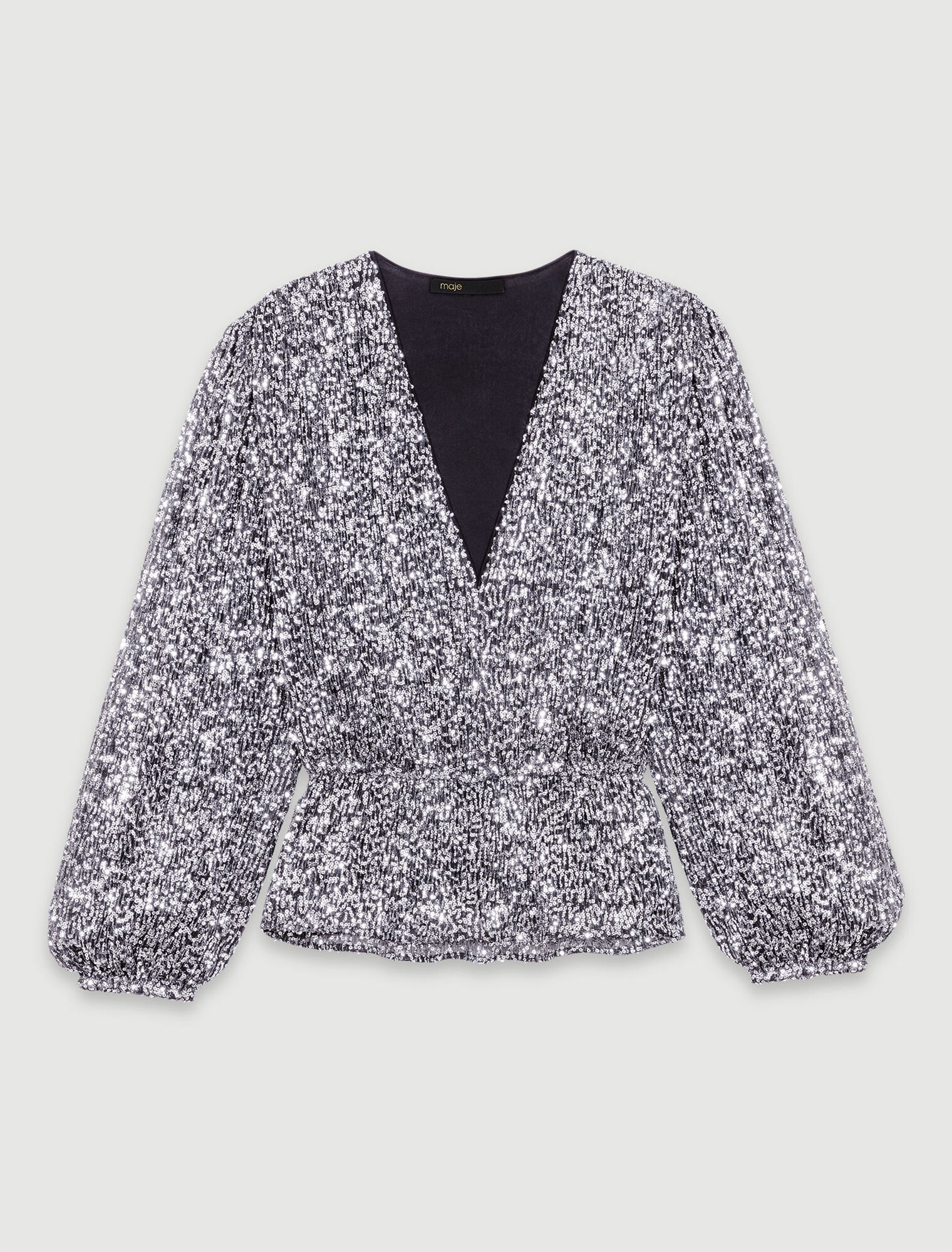 Top smocké à sequins