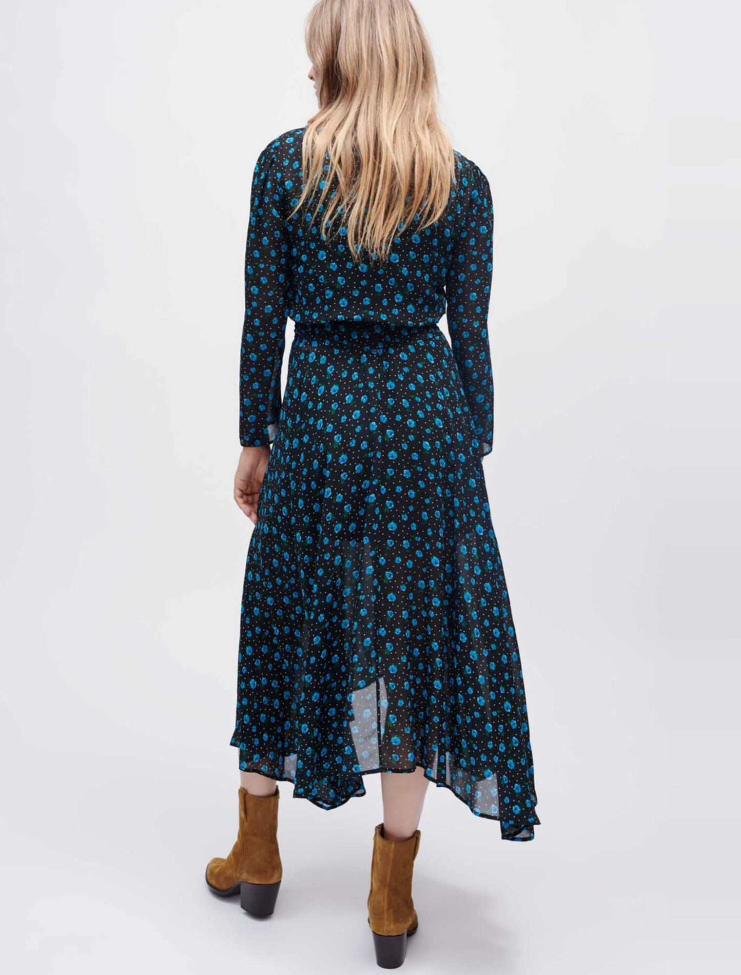 Leopard print chiffon dress