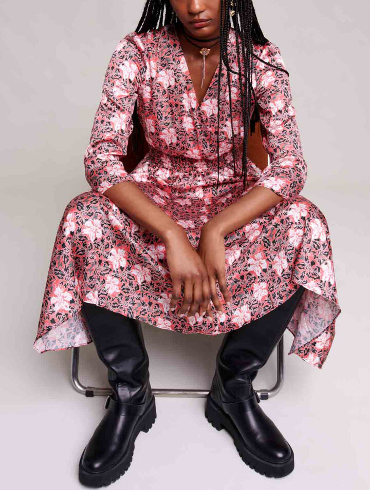Robe longue à fleurs