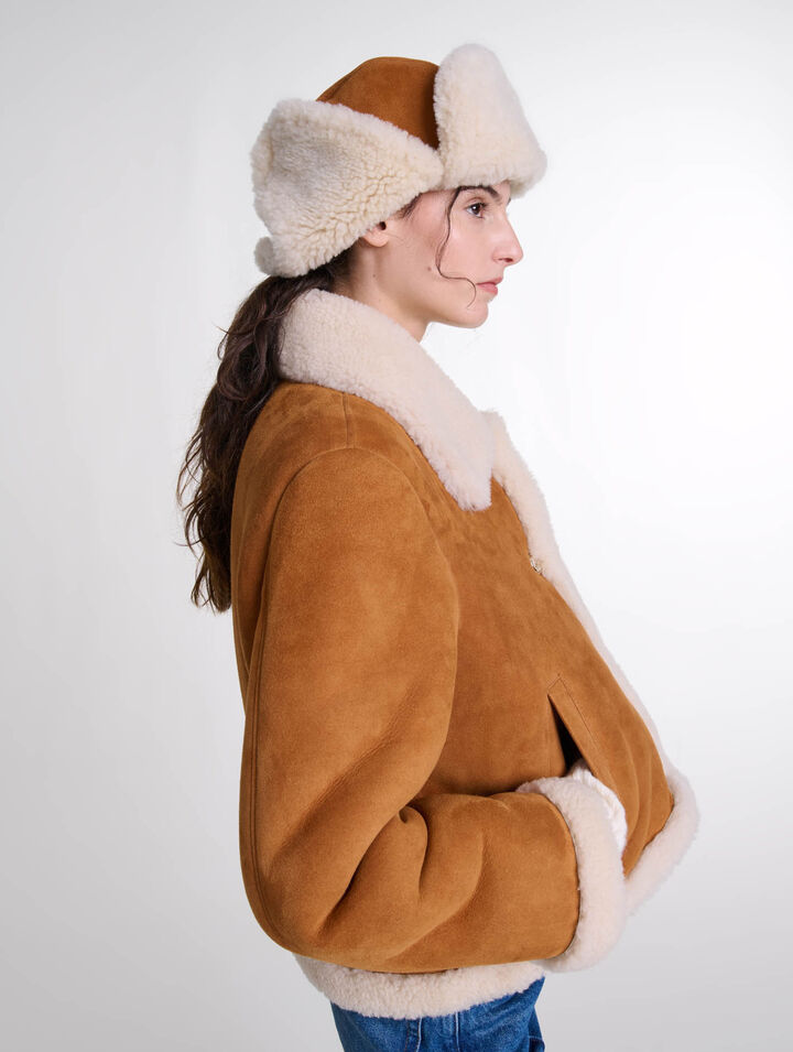 Manteau fourré effet mouton
