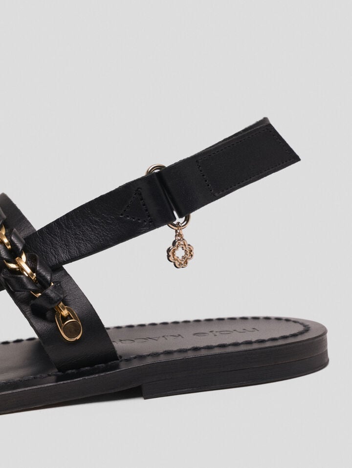 Sandales plates en cuir K.Jacques
