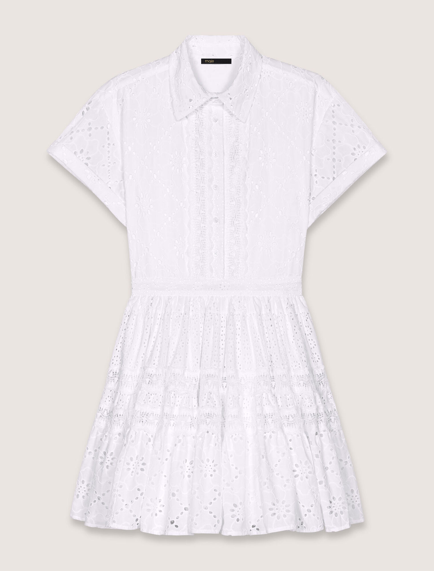 Embroidered babydoll dress