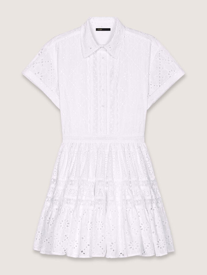 Robe babydoll en broderie