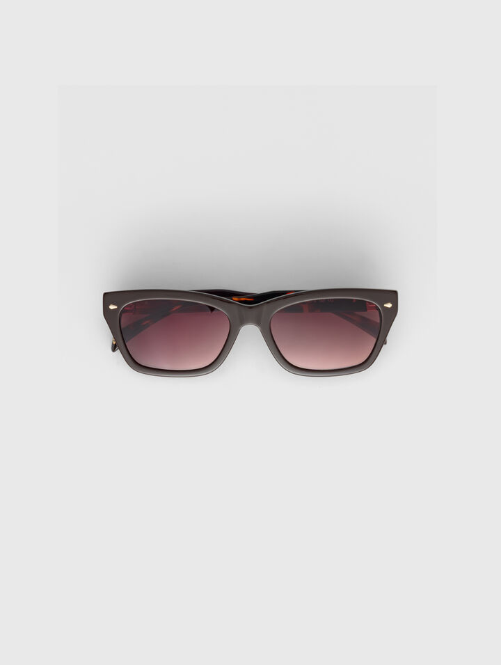 Lunettes rectangles en ac&eacute;tate
