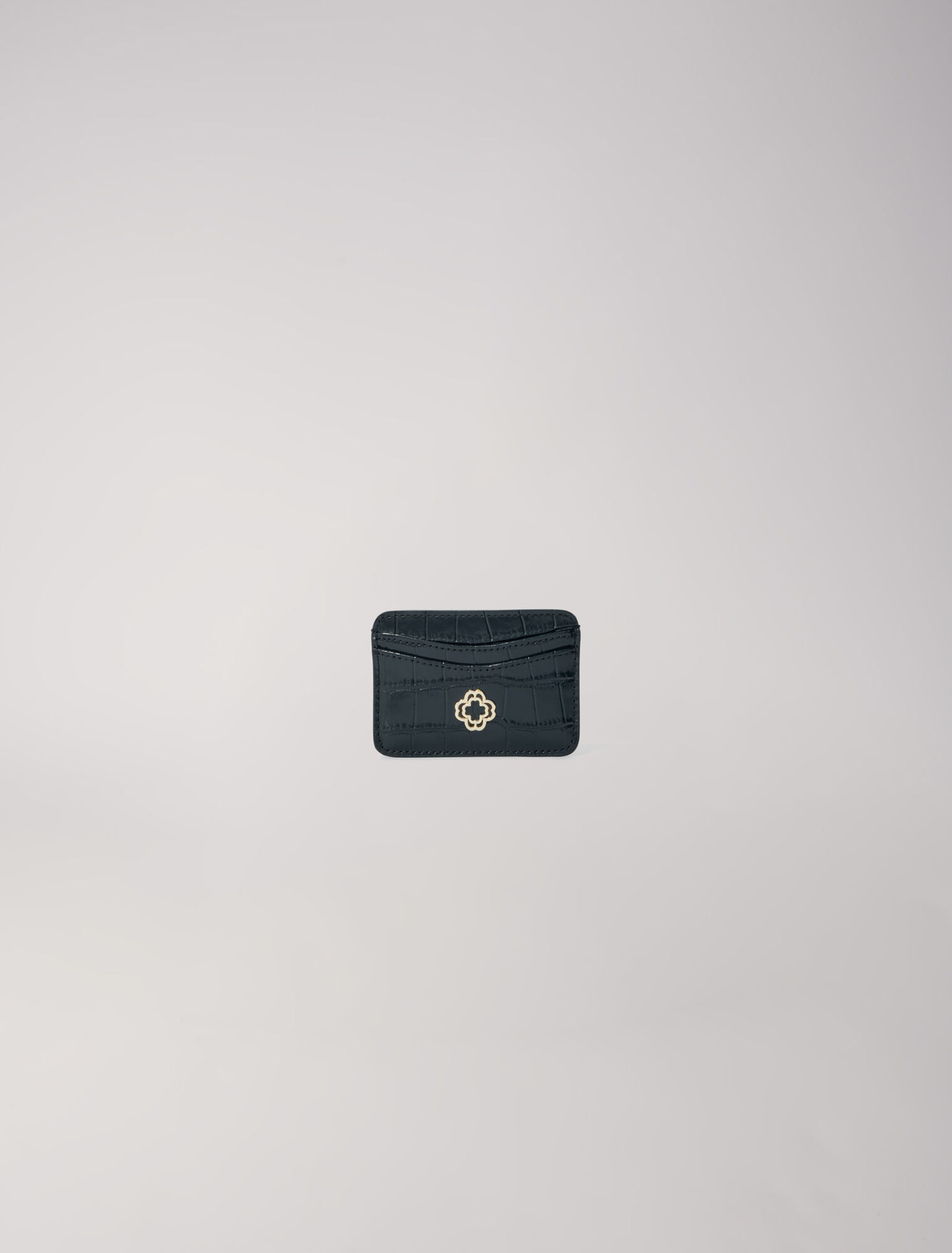 Porte-cartes en cuir effet croco