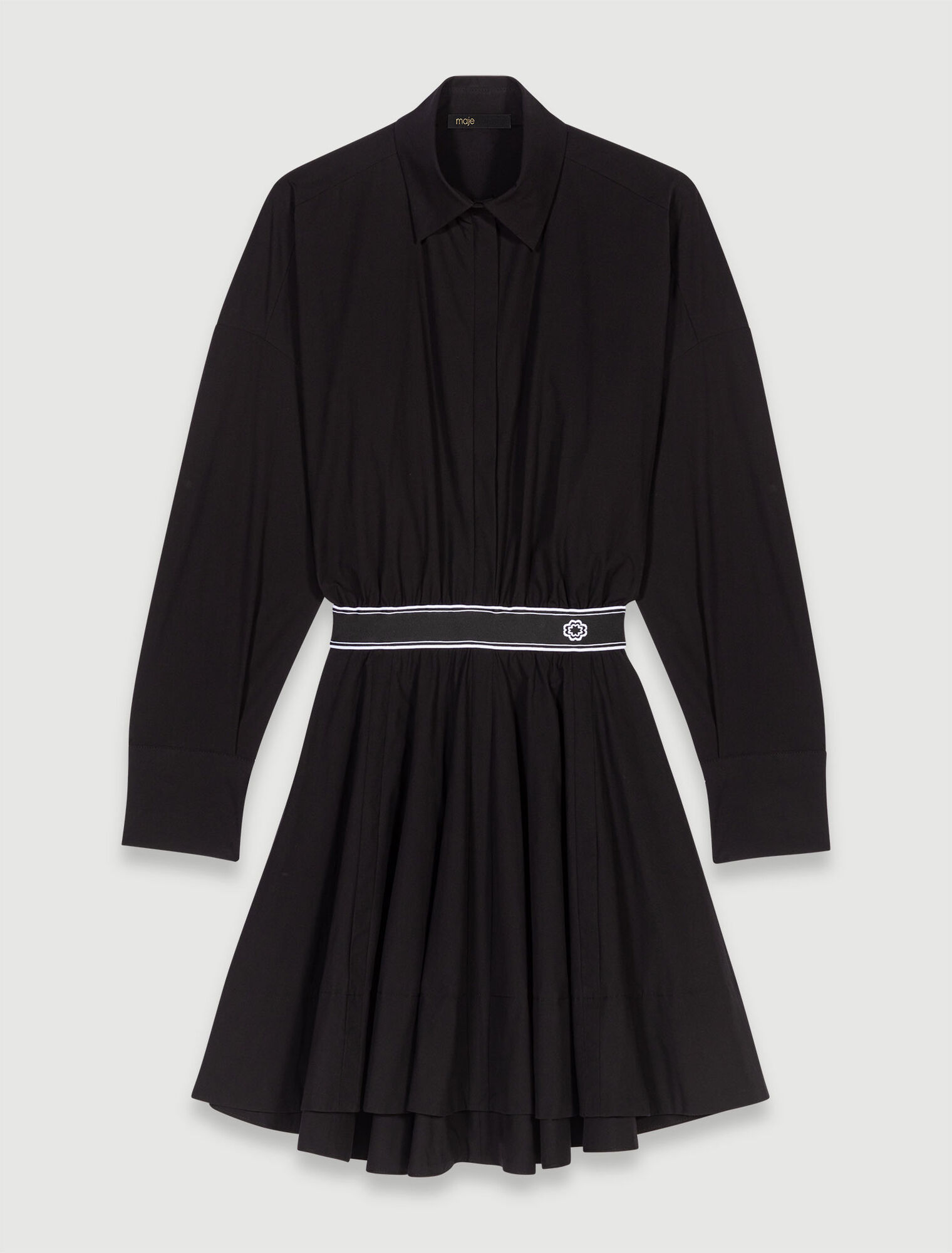 Robe chemise courte élastiquée